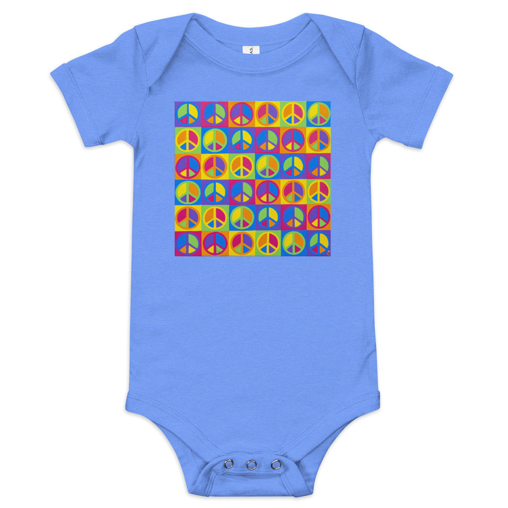 Peace Squared - Baby short sleeve one piece